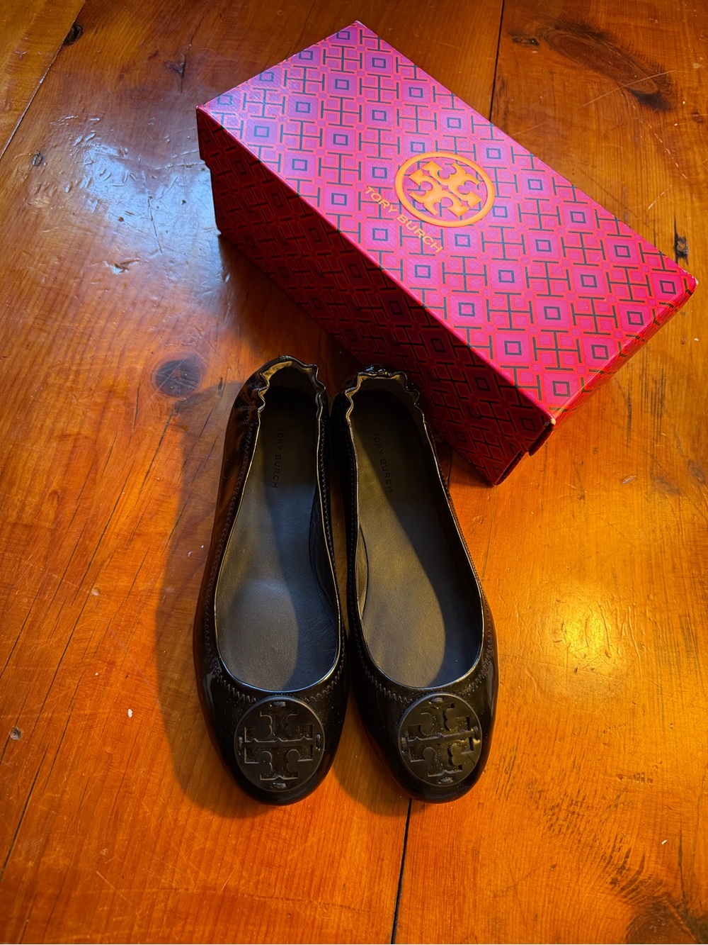 Tory Burch Black Reva Ballet Flats